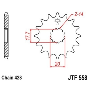 Piñón JT SPROCKETS acero...