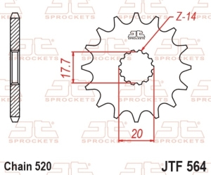 Piñón JT SPROCKETS acero...