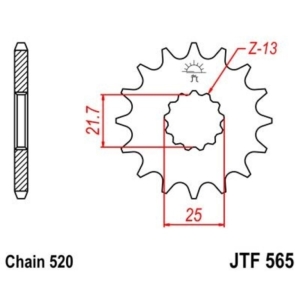 Piñón JT 565 de acero con...