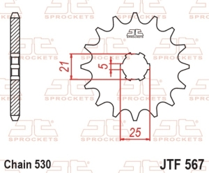 Piñón JT SPROCKETS acero...