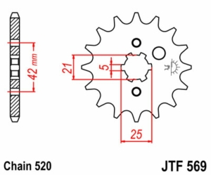 Piñón JT SPROCKETS acero...