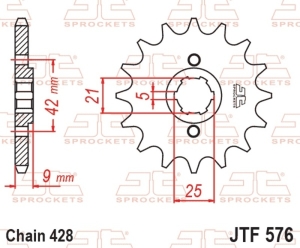 Piñón JT SPROCKETS acero...