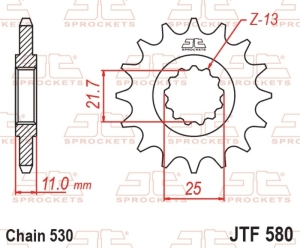 Piñón JT SPROCKETS acero...