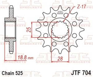 Piñón JT SPROCKETS acero...