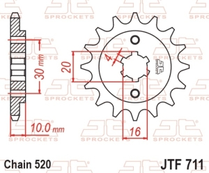 Piñón JT SPROCKETS acero...