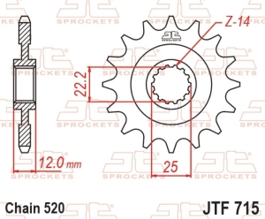 Piñón JT SPROCKETS acero...