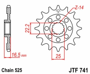 Piñón JT SPROCKETS acero...