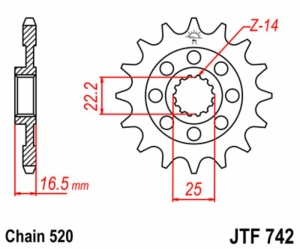 Piñón JT SPROCKETS acero...