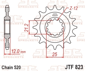 Piñón JT SPROCKETS acero...