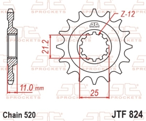 Piñón JT SPROCKETS acero...