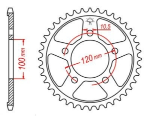 Corona JT SPROCKETS acero...