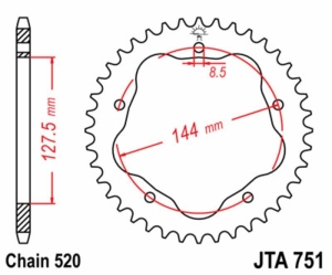 Corona JT SPROCKETS acero...