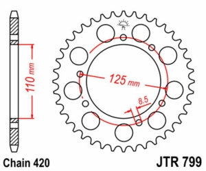 Corona JT SPROCKETS acero...