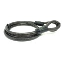 (KCB-150) CABLE DE ACERO TRENZADO 12mm DOBLE LAZO COLOR NEGRO KOVIX KCB6 (1500mm)