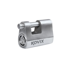 (KBL12-BM) ANT.CANDADO ALARMA KOVIX FABRICADO EN ACERO INOXIDABLE COLOR ACERO INOXIDABLE 12 mm.