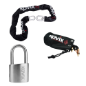 KOVIX KIT CADENA + CANDADO KC-KPQ | KC12B-150 + KPQ-10 + KHL