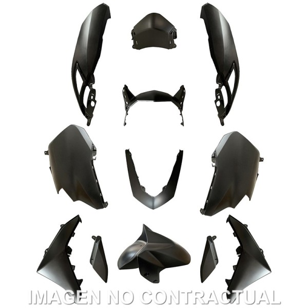 KIT PLASTICOS HERT YAMAHA N-MAX 125 12 PIEZAS NEGRO MATE