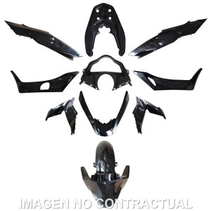 KIT PLASTICOS HERT HONDA PCX 125 NEGRO BRILLO