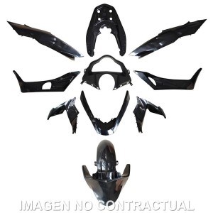 KIT PLASTICOS HERT HONDA PCX 125 NEGRO MATE