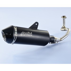 POLINI Maxi-Scooter Exhaust - Black Aluminium Vespa 190.0076