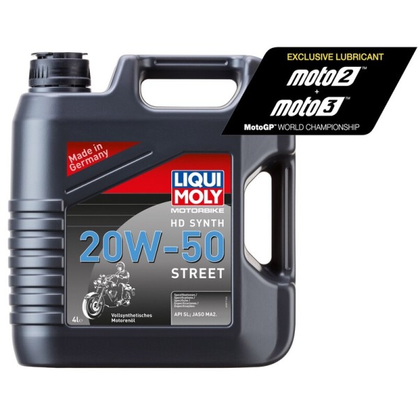 Aceite de motor LIQUI MOLY Sintético 4T 20W-50 HD V-Twin - Garrafa 4L 3817
