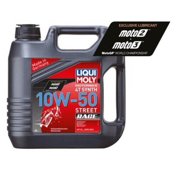 Aceite de motor LIQUI MOLY Sintético 4T 10W-50 Street Race - Garrafa 4L 1686