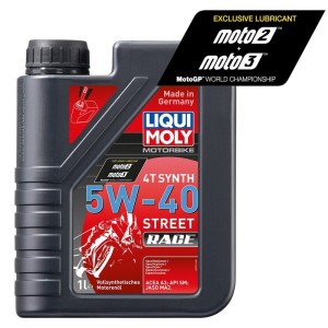 Aceite de motor LIQUI MOLY Sintético 4T 5W-40 Street Race - Botella 1L 2592