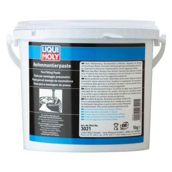 Pasta para montaje de neumáticos LIQUI MOLY (blanca) - Cubo 5kg 3021