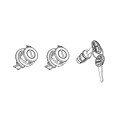 KIT DE LLAVES + 3 BOMBINES DE LLAVE ROJA SHAD 203134R1
