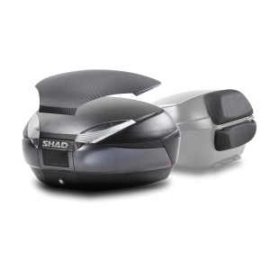 TOP CASE SH48 GRIS OSCURO + TAPA CARBONO + RESPALDO