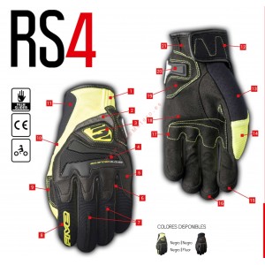 Guantes Five RS4 Negro
